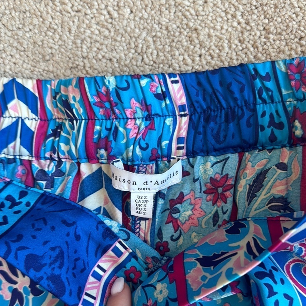 Colorful Patterned Wide-Leg Pants - Picture 4 of 6
